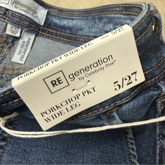 Celebrity Pink jeans wide leg pork chop pockets size 5 27 - Picture 8 of 13